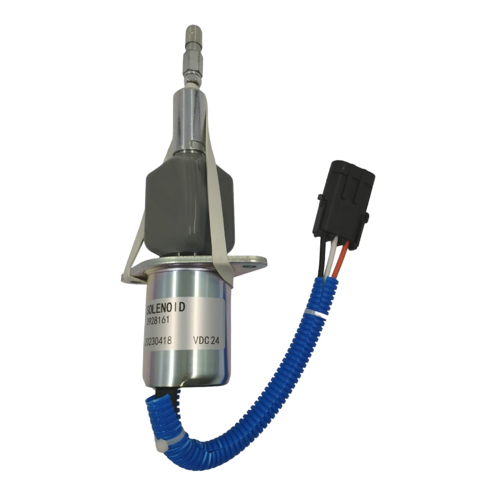 Solenoide de Combustible de 24V l 3928161 | 392-8161 | para K38, K50, QSM11 HYUNDAI- KOMATSU | Aftermarket Quality Premium